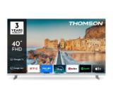 Thomson 40" FHD Google TV; 1920 x 1080 (FHD), DLED, 60 Hz, HDR10, Dolby Audio, Google Cast, DVB-T/T2/C/S/S2, Wi-Fi, Bluetooth, LAN, HDMI 3 (1.4), USB 2 (2.0), Hotel mode, Side Feet, White