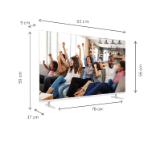 Thomson 43" UHD Google TV; 3840 x 2160 (4K UHD), 5000:1, DLED, 60 Hz, Dolby Audio, Google Cast, DVB-T/T2/C/S/S2, HDR10,  Wi-Fi, Bluetooth, LAN, HDMI 2 (2.0) + 2 (2.1), USB 2 (2.0) + 1 (3.0), AV IN, Hotel mode, Side Feet, White