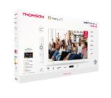Thomson 43" UHD Google TV; 3840 x 2160 (4K UHD), 5000:1, DLED, 60 Hz, Dolby Audio, Google Cast, DVB-T/T2/C/S/S2, HDR10,  Wi-Fi, Bluetooth, LAN, HDMI 2 (2.0) + 2 (2.1), USB 2 (2.0) + 1 (3.0), AV IN, Hotel mode, Side Feet, White