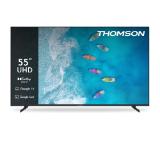 Thomson 55" UHD Google TV; 3840 x 2160 (4K UHD), DLED, 60 Hz, Dolby Audio, Google Cast, DVB-T/T2/C/S/S2, HDR10,  Wi-Fi, Bluetooth, LAN, HDMI 3 (2.1), USB 2 (2.0), AV IN, Hotel mode, Side Feet, Black