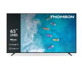 Thomson 65" UHD Google TV; 3840 x 2160 (4K UHD), DLED, 60 Hz, Dolby Audio, Google Cast, DVB-T/T2/C/S/S2, HDR10,  Wi-Fi, Bluetooth, LAN, HDMI 3 (2.1), USB 2 (2.0), AV IN, Hotel mode, Side Feet, Black