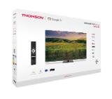 Thomson 50" QLED Google TV; 3840 x 2160 (4K UHD), 4000:1, QLED, 60 Hz, DVB-T/T2/C/S/S2, HDR10, Wi-Fi, Bluetooth, LAN, HDMI 2 (2.0) + 2 (2.1), USB 2 (2.0) + 1 (3.0), Hotel mode, Central Swivel Stand, Dark gray