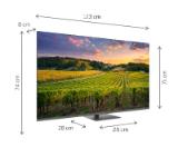 Thomson 55" QLED Google TV; 3840 x 2160 (4K UHD), 4000:1, QLED, 60 Hz, DVB-T/T2/C/S/S2, HDR10, Wi-Fi, Bluetooth, LAN, HDMI 2 (2.0) + 2 (2.1), USB 2 (2.0) + 1 (3.0),Central Swivel Stand, Dark gray