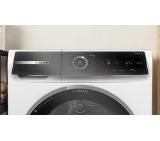 Bosch WRB247CNBY, SER8, Tumble dryer with heat pump 9kg, A/A, 57dB, Air Max Dry, Auto Dry, Reversible Drum Plus technology, Self-Cleaning Condenser, Iron Assist, drain set, HC, white-black grey door