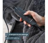 Beurer HD 65 Dark Grey Heated Overblanket; Soft and cuddly surface; 3 temperature;auto switch-off 3 hours; removable switch; washable at 30°, Oko-Tex 100; 180(L)x130(W)cm