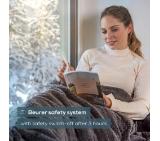 Beurer HD 65 Dark Grey Heated Overblanket; Soft and cuddly surface; 3 temperature;auto switch-off 3 hours; removable switch; washable at 30°, Oko-Tex 100; 180(L)x130(W)cm