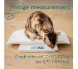 Beurer PP 170 Polly Multifunctional pet scale;Detailed graduation (10 g to 5 kg, 50 g to 50 kg, 100 g to 180 kg);Easy-to-read LCD display