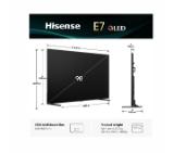 Hisense 98" E7Q, 4K Ultra HD 3840x2160, Quantum Dot, 144Hz, Light Sensor,IPS, HDR 10+, HLG, Dolby Vision IQ, Dolby Atmos, Smart TV, WiFi 5GHz, WiFi Direct, BT, Anyview Cast, 4xHDMI, 2xUSB, LAN, CI+, DVB-T2/C/S2, Black