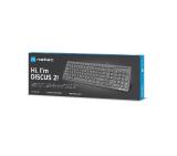 Natec Keyboard Discus 2 SLIM US Layout Black