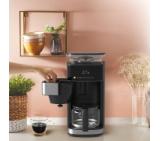 Krups KM832810 Grind & Brew, metalic grinder, 3 grinding settings, digital display, timer, 1.25L
