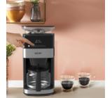 Krups KM832810 Grind & Brew, metalic grinder, 3 grinding settings, digital display, timer, 1.25L