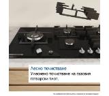 Bosch PPP6A6I40, SER6, Gas hob, 4 zones, 9 power levels, FlameSelect new, Easy cleaning, metal knobs, black, flush, 60cm