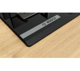 Bosch PRP6A6H40, SER8, Gas hob, 4 zones, 9 power levels, FlameSelect new, Smart Hood Automatic, Touch control, Easy cleaning, illuminated metal knobs, display, black, Front-bevel, HC, 60cm