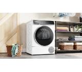 Bosch WQB246DNBY, SER8, Tumble dryer with heat pump 9kg B / B cond. 60dB, selfCleaning Condenser, drain set, Twin Rotary compressor, Reverse tumble action, interior light, HC, reveresible chrome-blackgrey door