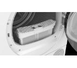 Bosch WQB246DNBY, SER8, Tumble dryer with heat pump 9kg B / B cond. 60dB, selfCleaning Condenser, drain set, Twin Rotary compressor, Reverse tumble action, interior light, HC, reveresible chrome-blackgrey door