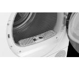 Bosch WQG243DMBY, SER6, Tumble dryer with heat pump 9kg C / B cond., 64dB, EasyClean, drain set, interior light, Reverse tumble action, white-blackgrey door