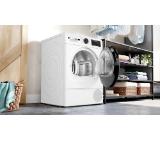 Bosch WQG24501BY, SER6, Tumble dryer with heat pump 9kg D / B cond., 63dB, SelfCleaning condenser, drain set, black-blackgrey door, black-black soft dial