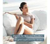 Beurer HK 66 Cosy Grey Shoulder & Neck Heat Pad; 3 temperature settings; auto switch-off after 90 min; washable on 30°; removable switch; fleece fibre;56(L)x52(W) cm