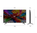 LG 55QNED92A6A, 55" 4K QNED MiniLED evo HDR Smart TV, 100Hz, 3840x2160, DVB-T2/C/S2, Alpha 8 AI Processor 4K, HDR 10, webOS 25 ThinQ, FreeSync, VRR 144Hz, Multi View, 4K Upscaling, Wi-Fi 6, Voice Controll, BT 5.3, AirPlay 2, CI, HDMI eARC, SPDIF, Silver