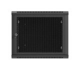 Lanberg rack cabinet 19" wall-mount 9U / 600x600 for self-assembly (flat pack), black