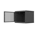 Lanberg rack cabinet 19" wall-mount 9U / 600x600 for self-assembly (flat pack), black