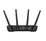 Asus Gaming Wireless Router, TUF Gaming AX3000 V2, AX3000, Dual-Band, Quad-Core 1.7GHz CPU, 256MB/512MB Flash/RAM, 2.5G port, AiProtection Pro, Adaptive QoS, VPN Fusion, IPTV, OFDMA, Beamforming, Link Aggregation, Port forwarding, Game Boost, AiMesh