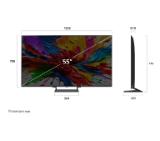 LG 55QNED93A6A, 55" 4K HDR Smart QNED TV MiniLED, 3840x2160, 120Hz Native (VRR 165Hz), DVB-T2/C/S2, AI Alpha 8, HDR 10 PRO, webOS 24, ThinQ AI, WiFi, FreeSync Compatible, VRR, AI Upscaling, Google Cast, Virtual 9.1.2 Up-mix, Bluetooth, Hdmi, Multi View