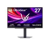 LG 27G810A-B, UltraGear 27" 4K IPS, 1ms (GtG), 1000:1, 400cd/m2, UHD 3840x2160, Dual-Mode (UHD 180Hz, FHD 360Hz), HDR 10, DCI-P3 95.0%, AMD FreeSync, G-SYNC Compatible, HDMI, DisplayPort, USB, Headphone Out, Reader mode, Tilt, Height Adjustable, Pivot