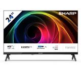 Sharp 24HA1205E, 24" LED HD 1366x768 Frameless, 100 000:1, DVB-T/T2/C/S/S2, Active Motion 100, Speaker 2x3W, Dolby Digital, CI+, 3xHDMI (ARC/CEC), 2xUSB, LAN, Video/Audio input (3 x RCA), Hotel Mode, E, 2 pole Stand