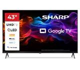 Sharp 43HP5265E, 43" QLED Google TV, 4K Ultra HD 3840x2160 Frameless, 1 000 000:1, AQUOS, DVB-T/T2/C/S/S2, Active Motion 1000, HDR10, Dolby Atmos, Dolby Vision, Google Assistant, Google Cast, HDMI 2.1 with eARC, 3.5mm Headphone jack / line-out, USB, Wi-