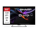 Sharp 50HR7265E, 50" QLED  GOOGLE TV, 4K 144Hz Quantum Dot 3840x2160 Frameless, AQUOS AI, DVB-T/T2/C/S/S2, Active Motion 1400, HDR10, Dolby Atmos, Dolby Vision, DTS:X, Google Assistant, HDMI eARC, Mini Composite/CVBS + Audio input, USB, Wi-Fi, Bluetooth,