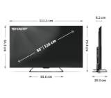 Sharp 50HR7265E, 50" QLED  GOOGLE TV, 4K 144Hz Quantum Dot 3840x2160 Frameless, AQUOS AI, DVB-T/T2/C/S/S2, Active Motion 1400, HDR10, Dolby Atmos, Dolby Vision, DTS:X, Google Assistant, HDMI eARC, Mini Composite/CVBS + Audio input, USB, Wi-Fi, Bluetooth,