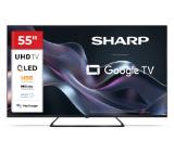 Sharp 55HP6265E, 55" QLED Google TV, 4K Ultra HD 3840x2160 Frameless, 1 000 000:1, AQUOS, DVB-T/T2/C/S/S2, Active Motion 1000, HDR10, Dolby Atmos, Dolby Vision, Google Assistant, Google Cast, HDMI 2.1 with eARC, 3.5mm Headphone jack / line-out, USB, Wi-