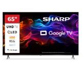 Sharp 65HP5265E, 65" QLED Google TV, 4K Ultra HD 3840x2160 Frameless, 1 000 000:1, AQUOS, DVB-T/T2/C/S/S2, Active Motion 1000, HDR10, Dolby Atmos, Dolby Vision, Google Assistant, Google Cast, HDMI 2.1 with eARC, 3.5mm Headphone jack / line-out, USB, Wi