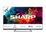 Sharp 75FQ5EM2, 75" QLED Google TV, 4K Ultra HD 144Hz Quantum Dot 3840x2160 Aluminium Slim Frameless, AQUOS AI UltraClear, AQUOS Smooth Motion 144Hz, Active Motion 1400, Light Sensor OPC, Hybrid HARMAN/KARDON Speaker System, Dolby Vision IQ, Dolby Atmos