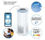 Beurer LR 400 WIFI / BT Air purifier white- App-controlled  "beurer FreshHome" app; CADR  approx. 266 m3/h; Smart Sensor PM 2.5 2g / m2; three-layered filter system; 4 levels + Turbo; Timer; Colored indoor air quality indicator; 69m2