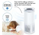 Beurer LR 400 WIFI / BT Air purifier white- App-controlled  "beurer FreshHome" app; CADR  approx. 266 m3/h; Smart Sensor PM 2.5 2g / m2; three-layered filter system; 4 levels + Turbo; Timer; Colored indoor air quality indicator; 69m2