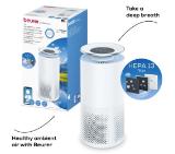 Beurer LR 400 WIFI / BT Air purifier white- App-controlled  "beurer FreshHome" app; CADR  approx. 266 m3/h; Smart Sensor PM 2.5 2g / m2; three-layered filter system; 4 levels + Turbo; Timer; Colored indoor air quality indicator; 69m2