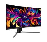 MSI MAG 341CQP QD-OLED, 34", 175Hz, 0.03ms, UWQHD 3440x1440, Oled Care 2.0, Fanless with Graphene, ClearMR 9000, HDR, KVM, 250 nits, 1500000:1, 100M;1, DP (1.4a), 2x HDMI (2.1), Type-C (DP alt. PD 15W), USB HUB, Adj.Stand 100mm, 6.7kg