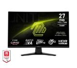MSI MAG 274CXF, 27", 0.5ms, 280Hz, Rapid VA, 1920x1080 (FHD), 16:9, CURVE 1500R, FreeSync Premium, 92.2% DCI-P3, AG, HDR Ready, 300 nits, 4000:1, DCR 100M:1, DP(1.2a), 2xHDMI 2.0b, Tilt, VESA, Black, 3.4kg