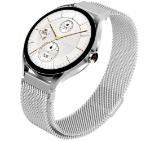 HiFuture Aura2 Silver, 1.32 "AMOLED, Powered by Dual Core, Metallic Frame, Bluetooth Call, 3D User Interface, 1ATM Waterproof, 24/7 True Heart Rate & Blood Oxygen Sensor, 100+ Sports Mode, Up to 7 days daily use, Extra Silicone Strap inbox