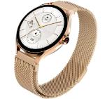 HiFuture Aura2 Rose Gold, 1.32 "AMOLED, Powered by Dual Core, Metallic Frame, Bluetooth Call, 3D User Interface, 1ATM Waterproof, 24/7 True Heart Rate & Blood Oxygen Sensor, 100+ Sports Mode, Up to 7 days daily use, Extra Silicone Strap inbox