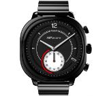 HiFuture AIX  Black, 1.43"AMOLED, 466*466, Powered by Dual Core & Syntra AI, Bluetooth Call, 1ATM Waterproof, Sixth Generation Health Sensor, Stainless Steel, Up to 10 days daily use