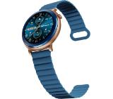 HiFuture Aurora Blue, 1.43" AMOLED,  466*466, Powered by Dual Core & Syntra AI, Bluetooth Call, IP68  Waterproof, 24/7 True Heart Rate & Blood Oxygen Sensor, Up to 10 days daily use, Magnetic Strap