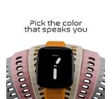 HiFuture Pilot-S Pink, Bio-Color Injection, Powder Metallurgy Stainless Steel Buckle, Solid Silicone, Unique Patterns, Fit Size: 22mm