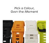 HiFuture Pilot-M Orange, Sporty Design, Powder Metallurgy Stainless Steel Buckle, Solid Silicone, Unique Patterns, Fit Size: 22mm