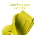 HiFuture Pilot-M Fluorescent Yellow, Sporty Design, Powder Metallurgy Stainless Steel Buckle, Solid Silicone, Unique Patterns, Fit Size: 22mm