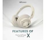 HiFuture FutureTour X Champagne Gold, Hybrid Active Noise Canceling, 35-Hour Playtime, Memory Protein Foam Cover, AI Enhanced Crystal-Clear Call, Wireless 5.4, AUX Cable