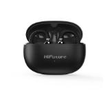 HiFuture FlexClip Black, Open Ear Comfort, Bluetooth 5.4, 4 Mics ENC Calling System, Playtime up to 30 Hours, IPX5 Waterproof, 12mm Driver Bass Boost
