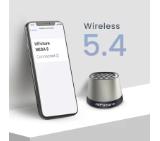 HiFuture Mega S Silver Grey, Bluetooth 5.4, MagSafe, 5W Output, Built-in MIC support Handsfree, Pair to Play (TWS Mode), Up to 10 Hours Playtime, Wireless Charge (7.5W-15W), Phone Holder